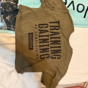 Olive Green Crop Top